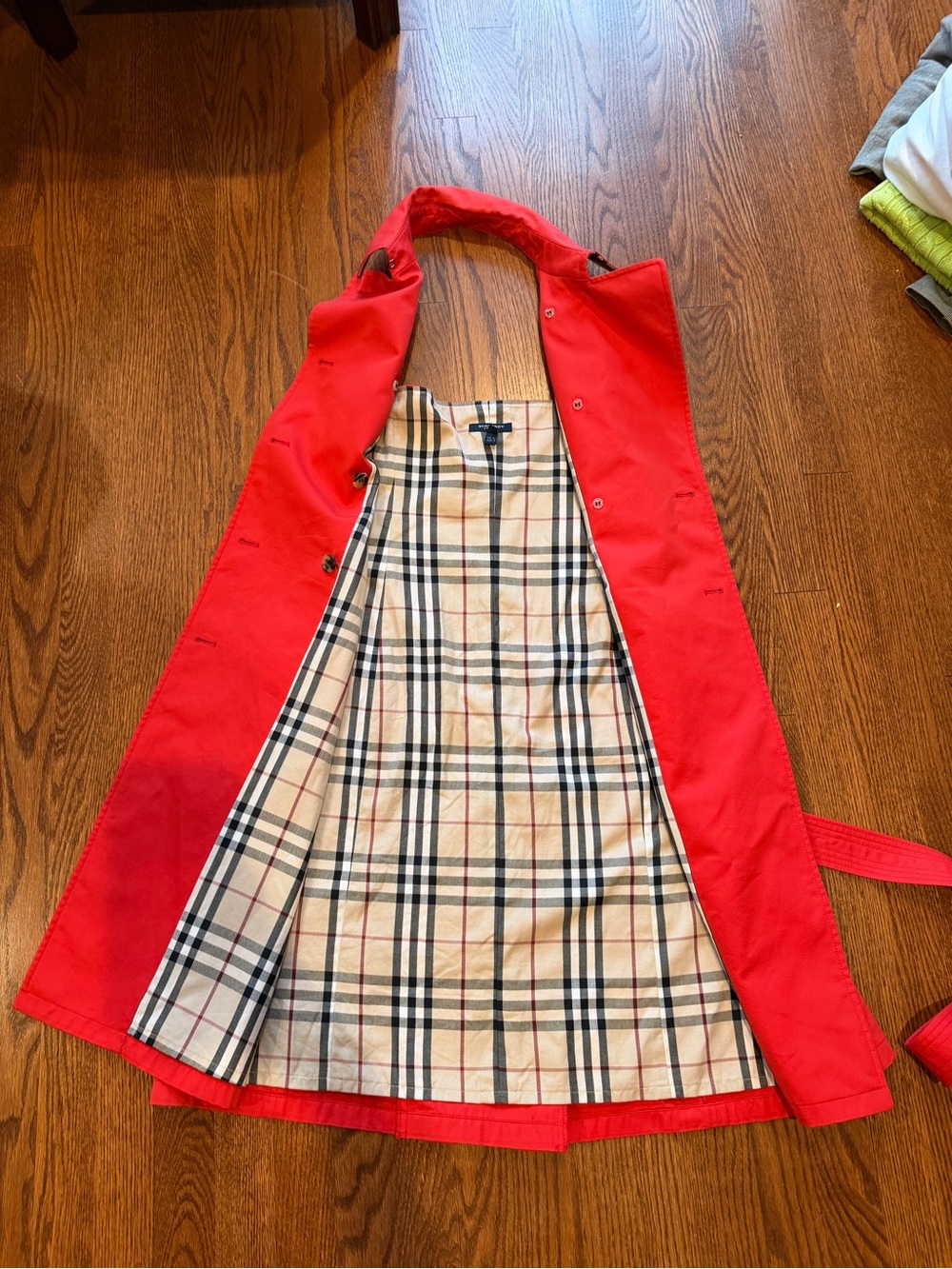Burberry Red Halter Trench Coat Dress Size 4 - Picture 5 of 9